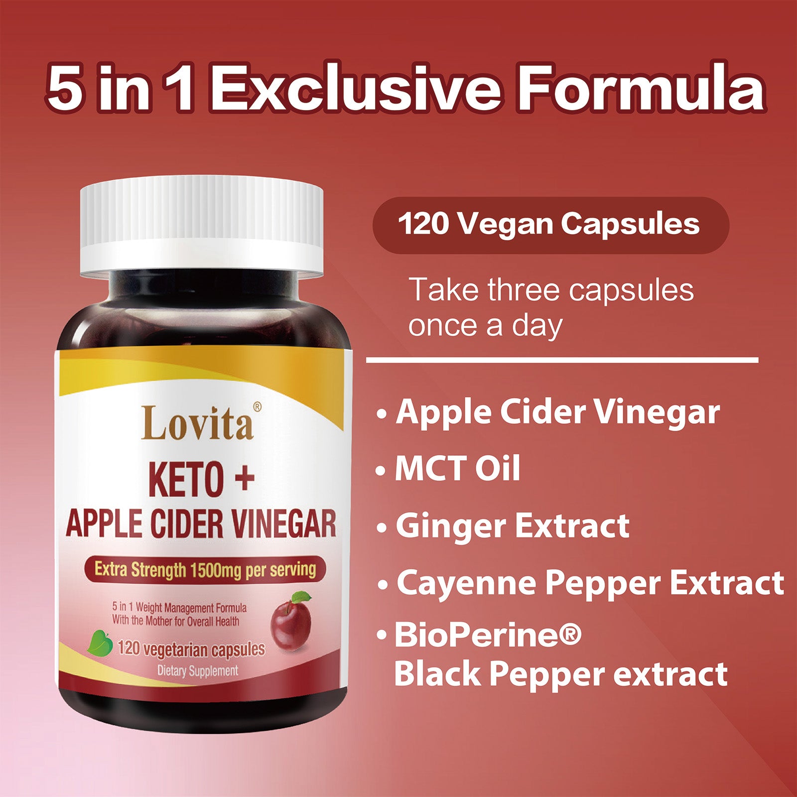 KETO+ Apple Cider Vinegar 1500 mg