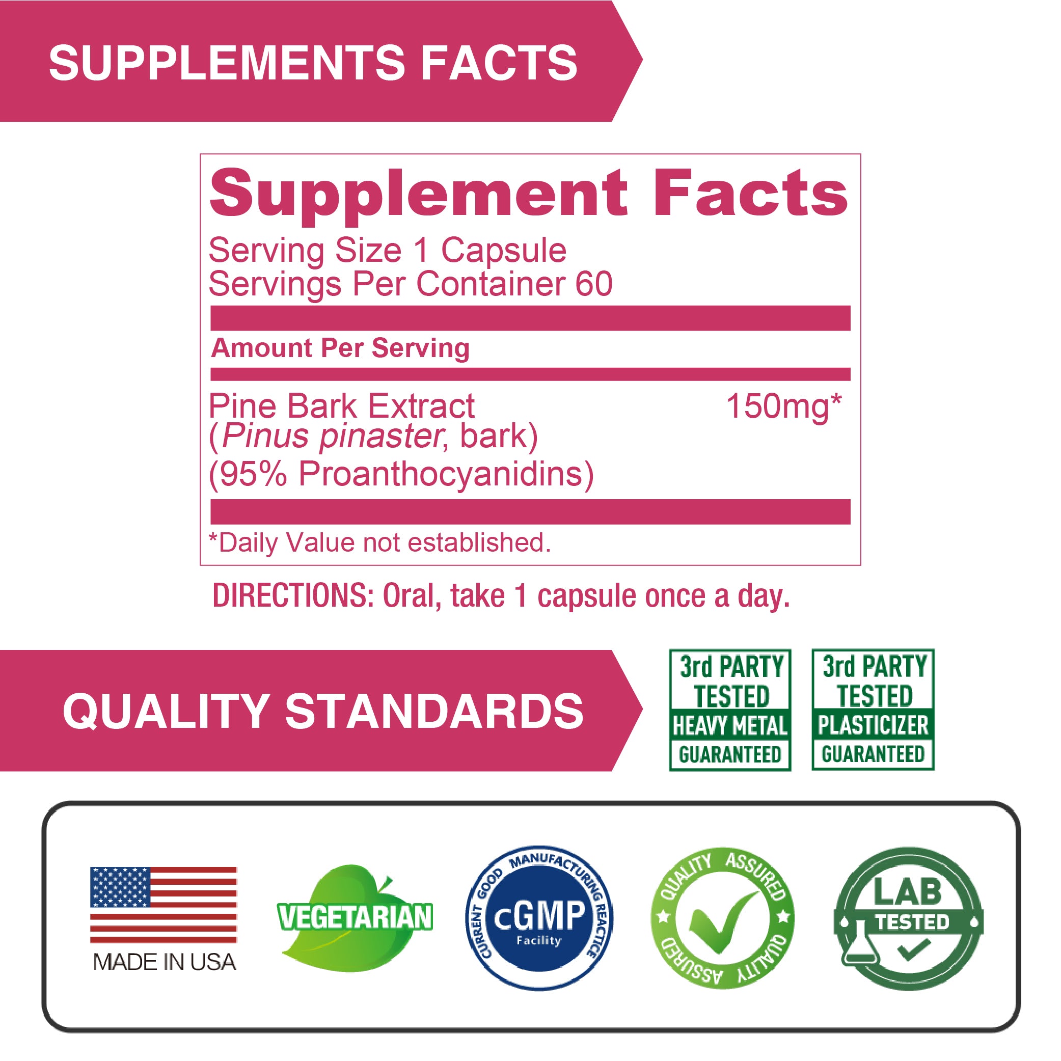 Pine Bark Extract 150 mg