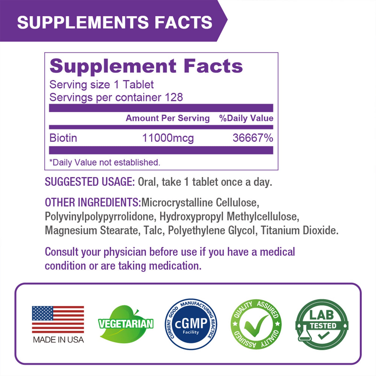 Biotin 11,000 mcg